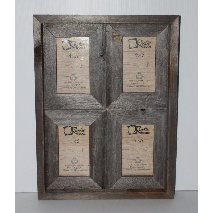 Rustic Barn Wood Window Frame (Holds 4x6 Pictures) Image 1