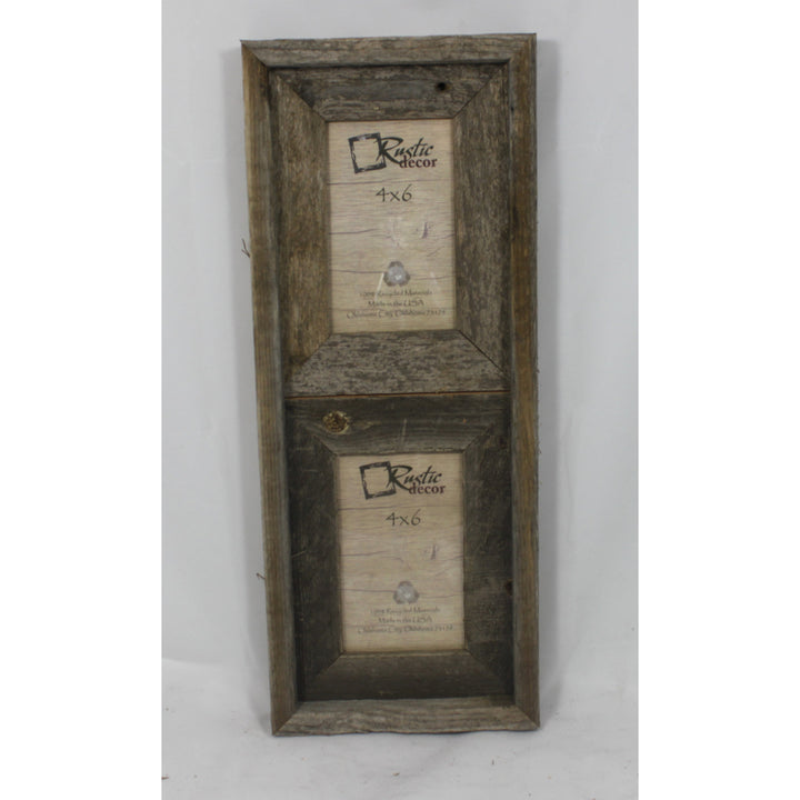 4x6 Rustic Barn Wood Vertical Double Opening Frame Image 1