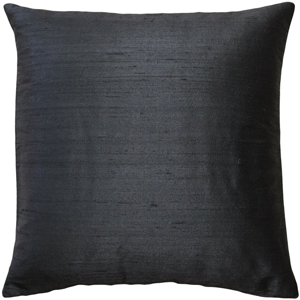 Pillow Decor - Sankara Black Silk Throw Pillow 18x18 Image 1