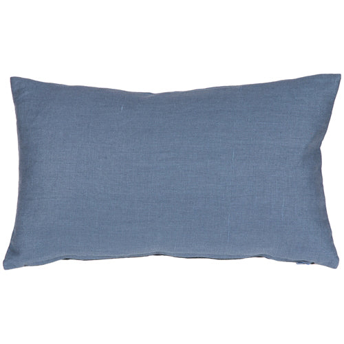 Pillow Decor - Tuscany Linen Wedgewood Blue 12x19 Throw Pillow Image 1