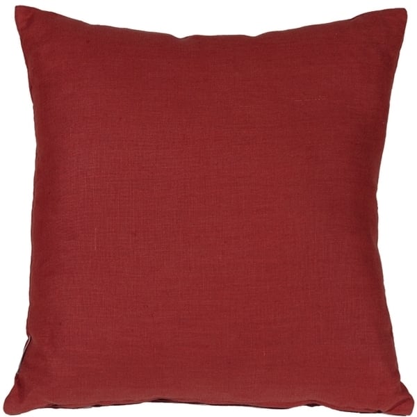 Pillow Decor - Tuscany Linen Red 17x17 Throw Pillow Image 1