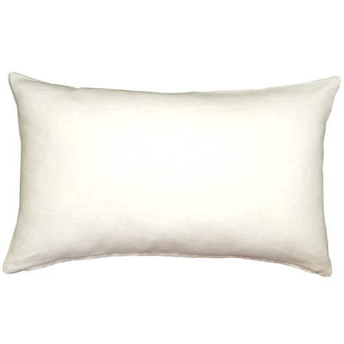 Pillow Decor - Tuscany Linen White 12x19 Throw Pillow Image 1