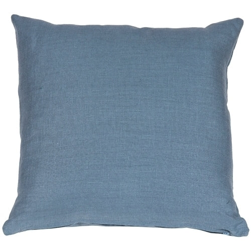 Pillow Decor - Tuscany Linen Wedgewood Blue 17x17 Throw Pillow Image 1