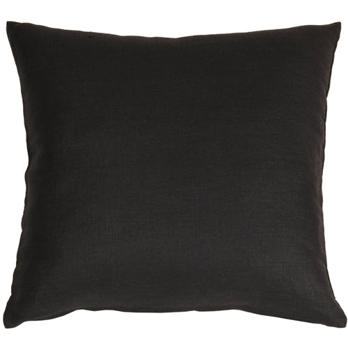 Pillow Decor - Tuscany Linen Black 20x20 Throw Pillow Image 1
