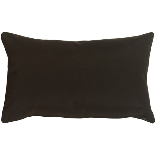 Pillow Decor - Sunbrella Black 12x19 Outdoor Pillow Image 1