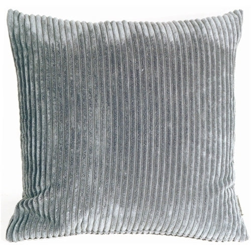 Pillow Decor - Wide Wale Corduroy 22x22 Dark Gray Throw Pillow Image 1