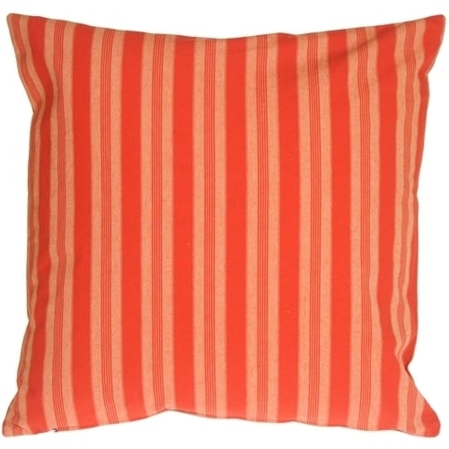 Pillow Decor - Tuscan Stripes in Red Throw Pillow Image 1