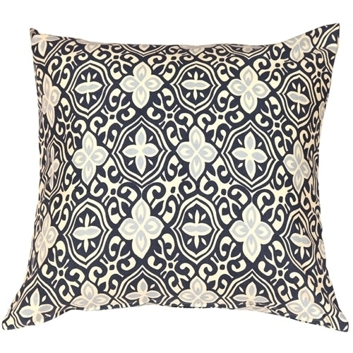 Pillow Decor - Alhambra Handprint Indigo 22X22 Throw Pillow Image 1