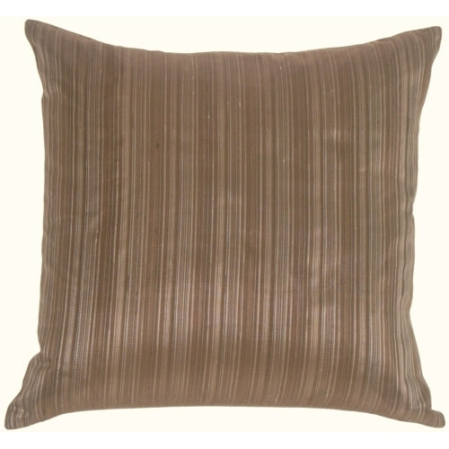 Pillow Decor - Fine Stripe in Silver Blue Silk Accent Pillow Image 1
