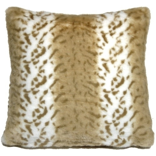 Pillow Decor - Tawny Lynx Faux faux 20x20 Throw Pillow Image 1