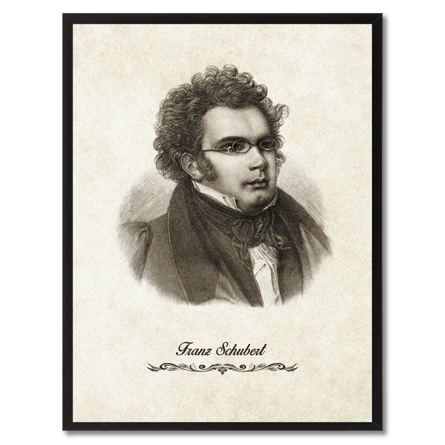 Schubert Musician Canvas Print Pictures Frame Music  Wall Art Gifts Image 1