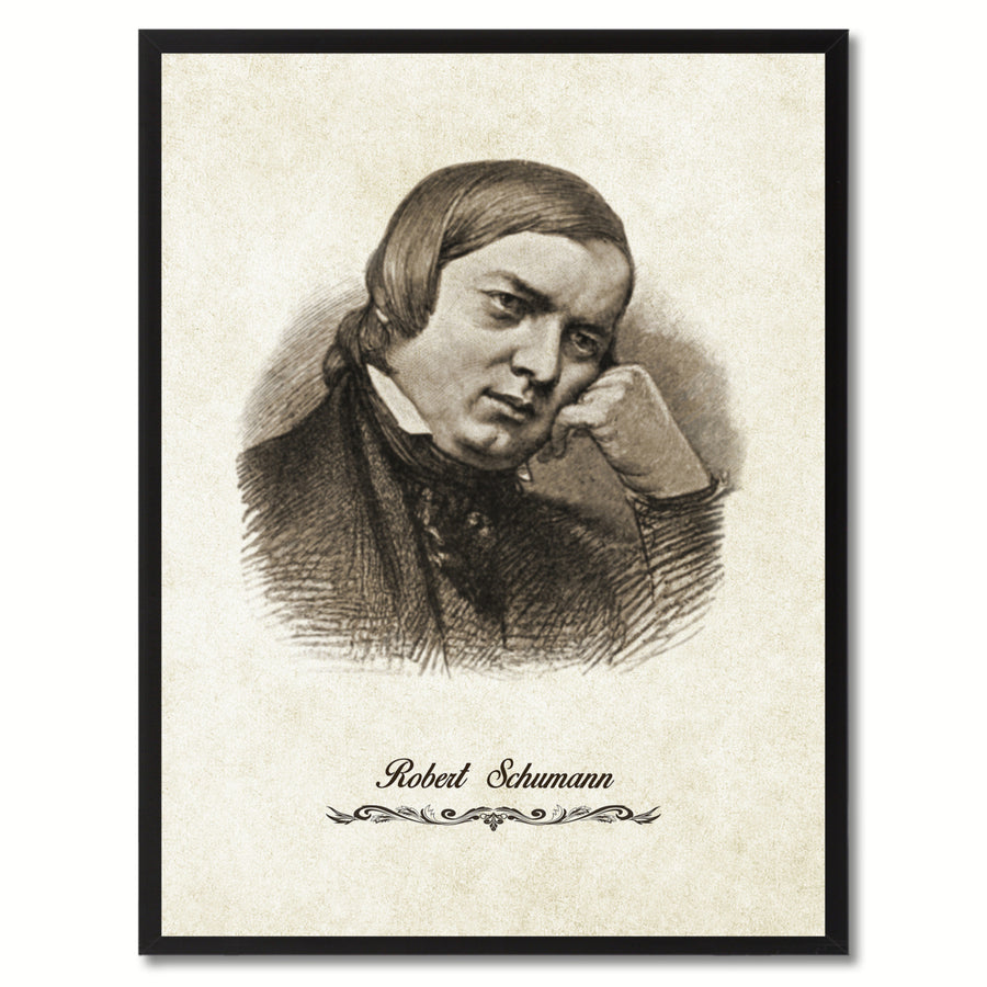 Schumann Musician Canvas Print Pictures Frame Music  Wall Art Gifts Image 1