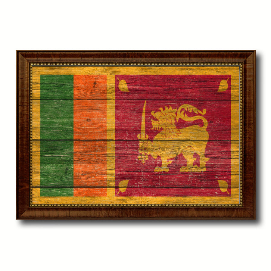 Sri Langka Country Flag Texture Canvas Print with Custom Frame  Gift Ideas Wall Decoration Image 1