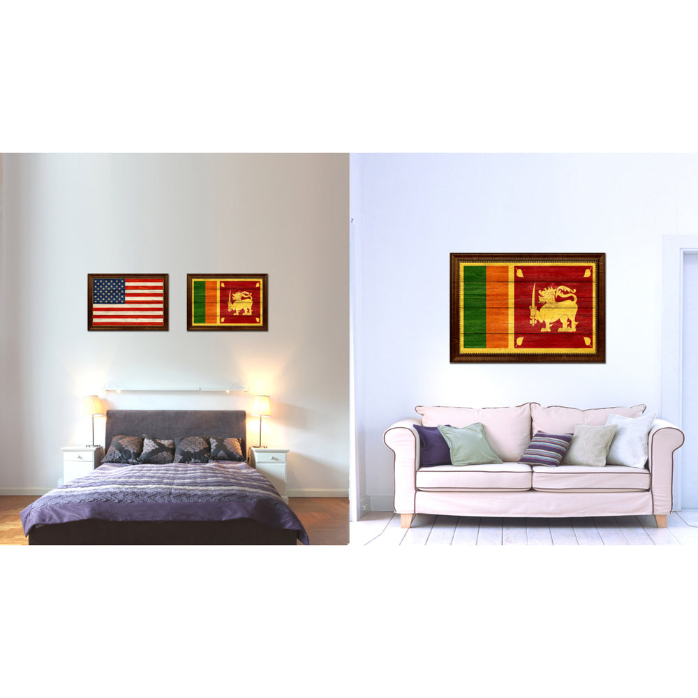 Sri Langka Country Flag Texture Canvas Print with Custom Frame  Gift Ideas Wall Decoration Image 2