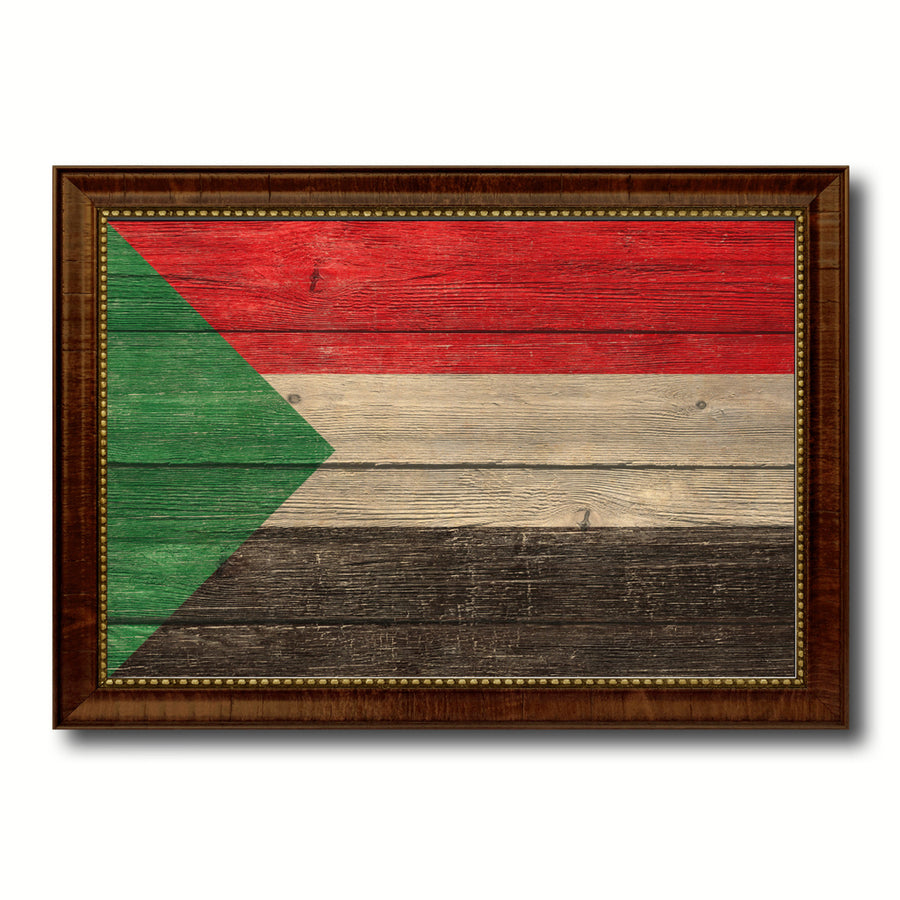 Sudan Country Flag Texture Canvas Print with Custom Frame  Gift Ideas Wall Decoration Image 1