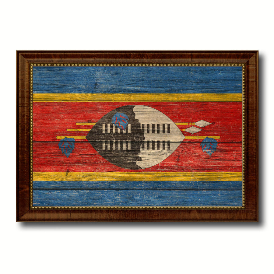 Swaziland Country Flag Texture Canvas Print with Custom Frame  Gift Ideas Wall Decoration Image 1