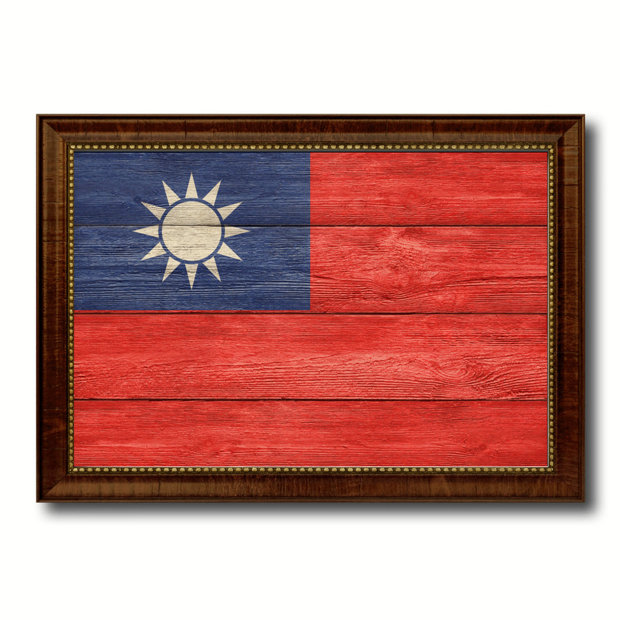Taiwan Country Flag Texture Canvas Print with Custom Frame  Gift Ideas Wall Decoration Image 1