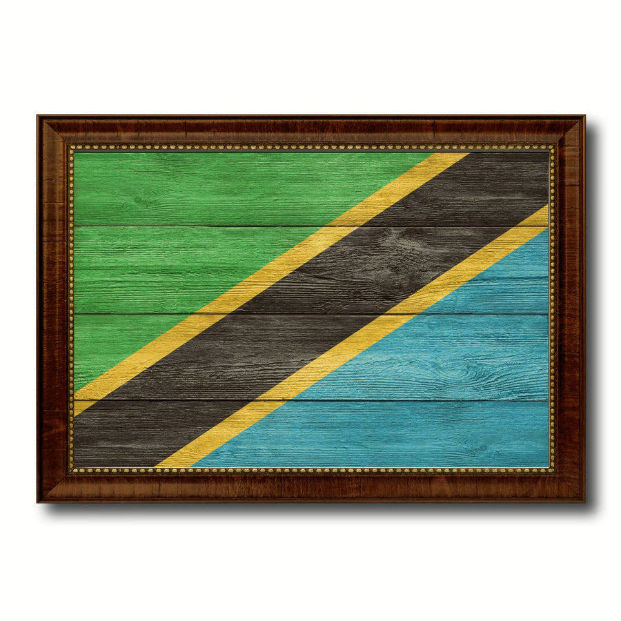 Tanzania Country Flag Texture Canvas Print with Custom Frame  Gift Ideas Wall Decoration Image 1