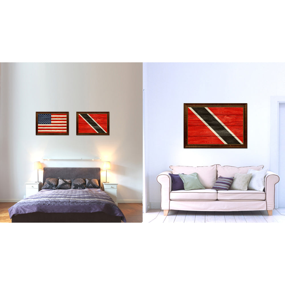 Trinidad and Tobago Country Flag Texture Canvas Print with Custom Frame  Gift Ideas Wall Decoration Image 2