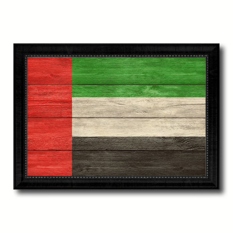 United Arab Emirates Country Flag Texture Canvas Print with Picture Frame  Wall Art Gift Ideas Image 1