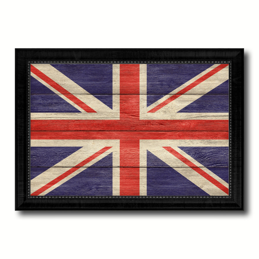 United Kingdom Country Flag Texture Canvas Print with Picture Frame  Wall Art Gift Ideas Image 1