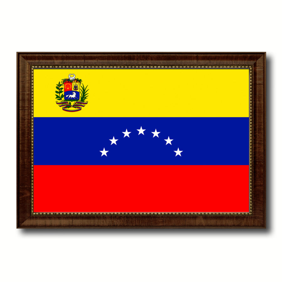 Venezuela Country Flag Canvas Print with Picture Frame  Gifts Wall Image 1