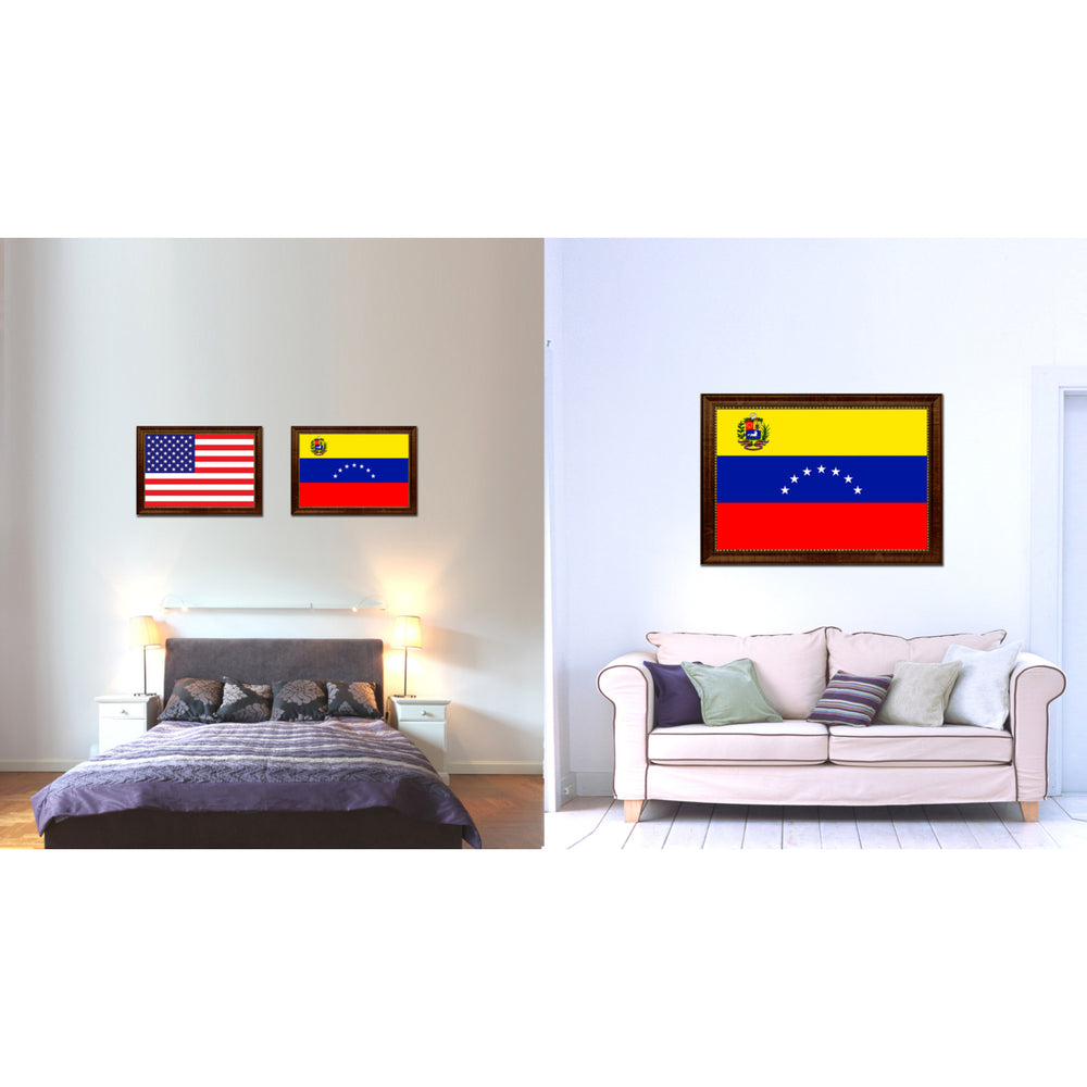 Venezuela Country Flag Canvas Print with Picture Frame  Gifts Wall Image 2