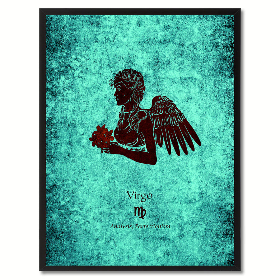 Virgo Horoscope Astrology Canvas Print with Picture Frame  Wall Art Gift Image 1
