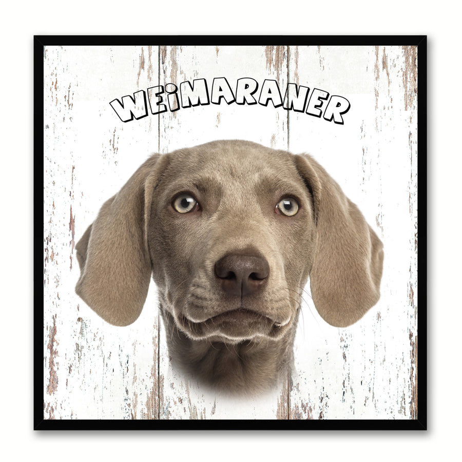 Weimaraner Dog Canvas Print with Picture Frame Gift  Wall Art Decoration Image 1