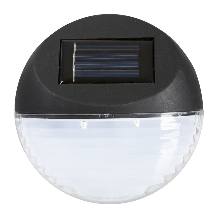 Pure Garden Round Solar LED Lights - Black - Set of 4 Image 4