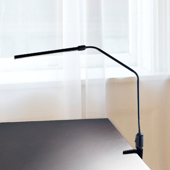Lavish Home Modern Contemporary LED Clamp Desk Lamp Black Image 1