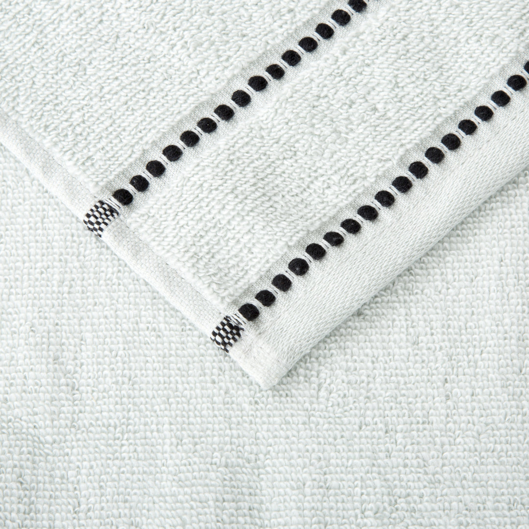 Lavish Home Quick Dry 100% Cotton Zero Twist 6 Piece Towel Set-Seafoam Image 4