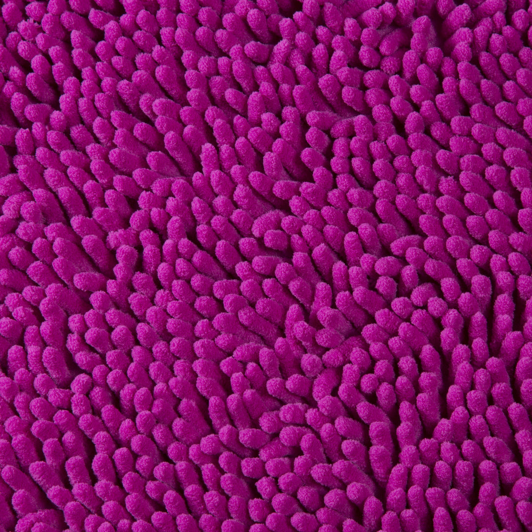 Lavish Home 2 Piece Memory Foam Shag Bath Mat - Pink Image 4