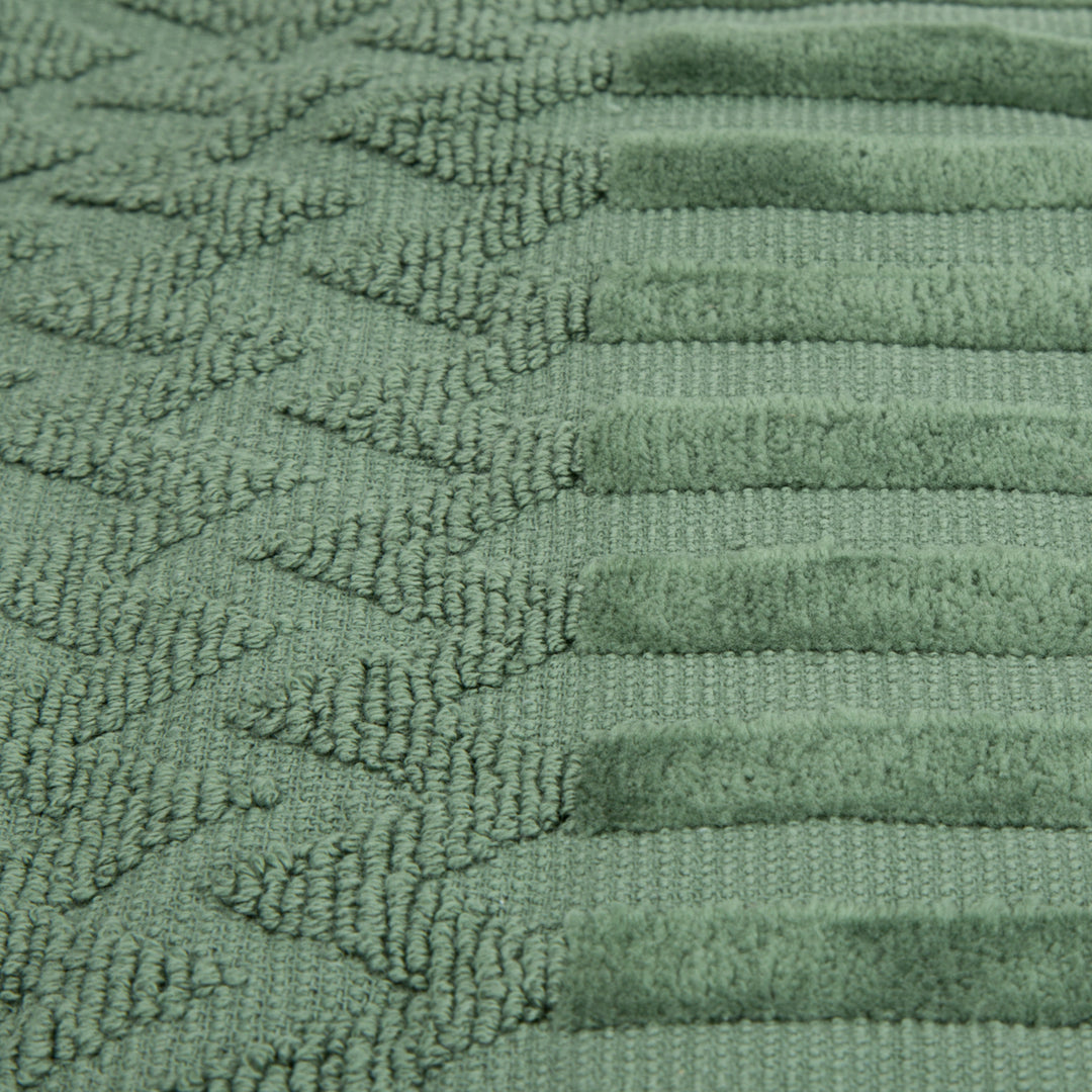 Lavish Home Chevron 100% Cotton 6 Piece Towel Set - Green Image 4