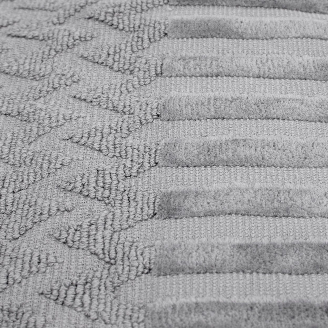 Lavish Home Chevron 100% Cotton 6 Piece Towel Set - Silver Image 4