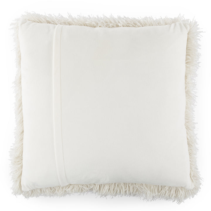 Lavish Home Shag Huge Accent Floor Pillow 23"x23"- Beige Image 4