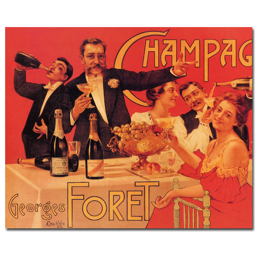 Champagne Georges Foret 14 x 19 Canvas Art Image 1