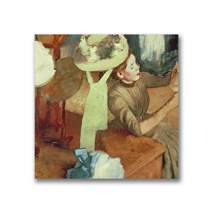 Edgar Degas The Millinery Shop  Canvas Wall Art 14 x 14 Image 1