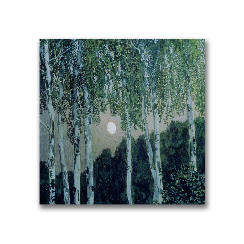 Aleksandr Golovin Birch Trees  Canvas Wall Art 14 x 14 Image 2