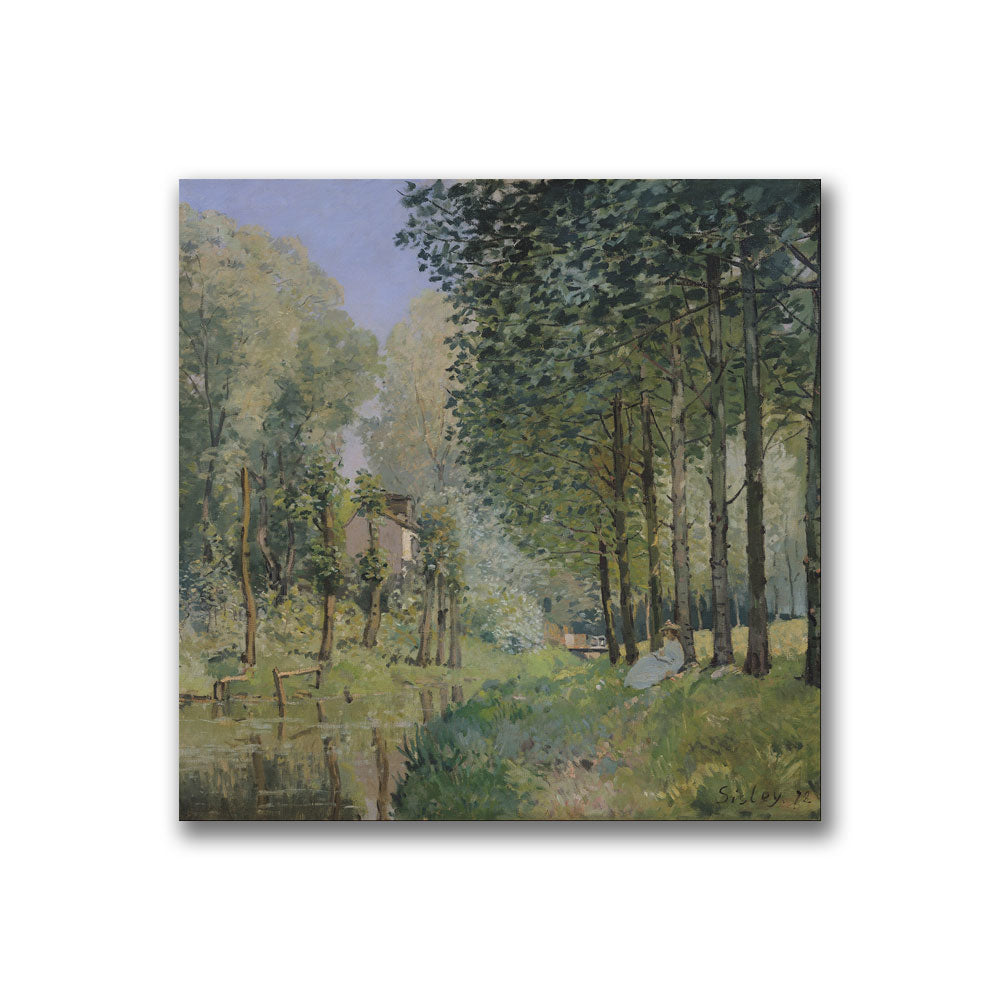Alfred Sisley The Rest by the Stream  Canvas Wall Art 14 x 14 Image 2