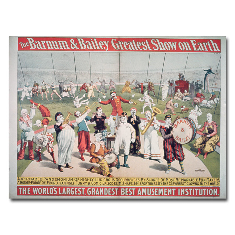 Barnum and Bailey Greatest Show on Earth Canvas Wall Art 35 x 47 Image 1