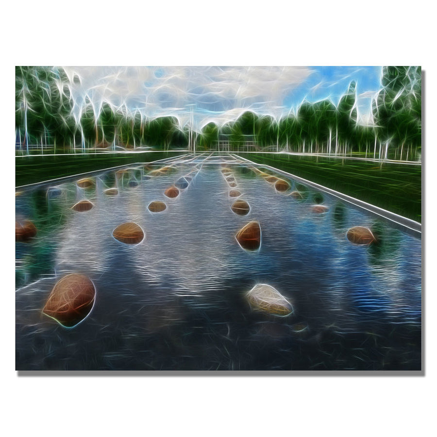 Kathie McCurdy Peaceful Water Abstract Canvas Wall Art 35 x 47 Image 1