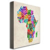 Michael Tompsett Africa Text Map Canvas Wall Art 35 x 47 Image 2