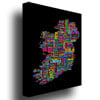 Michael Tompsett Ireland City Map IV Canvas Wall Art 35 x 47 Inches Image 2