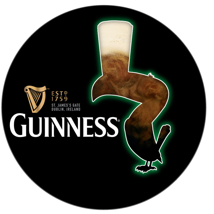 Guinness Chrome 42 Inch Pub Table - Feathering Pint Image 3