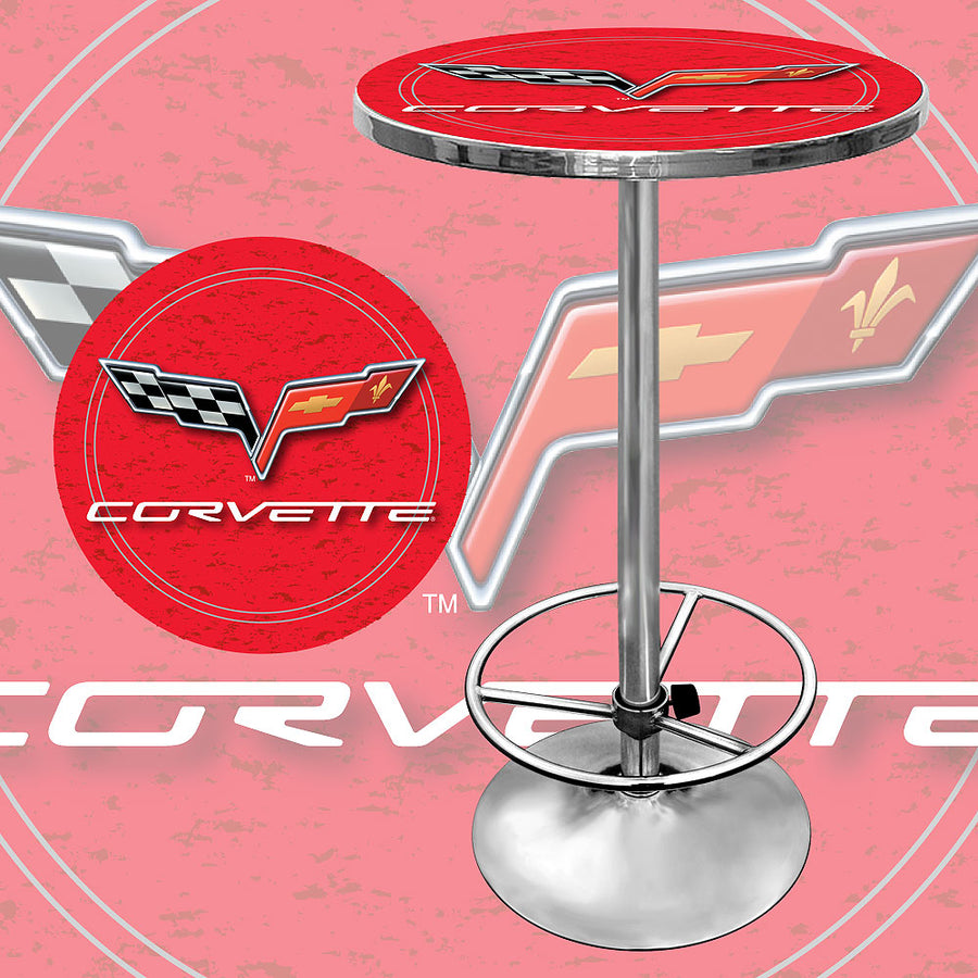 Corvette C6 42 Inch Pub Table - Red Image 1