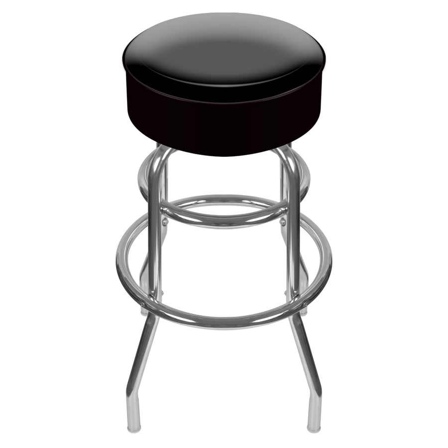 High Grade Black Padded Swivel Bar Stool 30 Inches High 30 Inches High Image 1