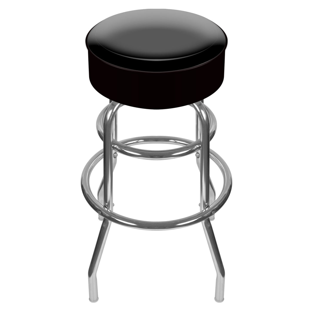 High Grade Black Padded Swivel Bar Stool 30 Inches High 30 Inches High Image 1