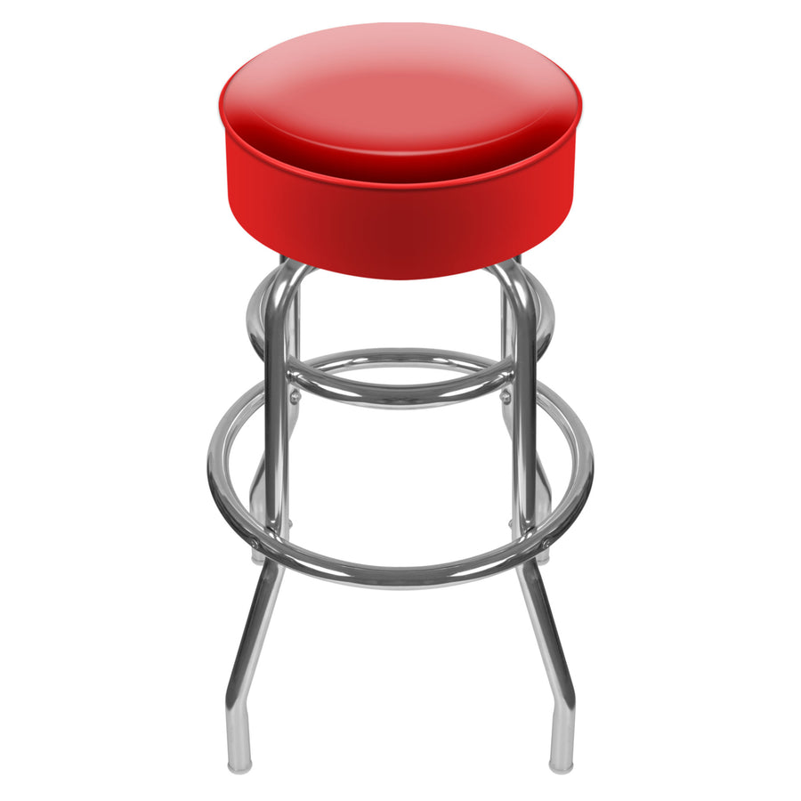 High Grade Red Padded Swivel Bar Stool 30 Inches High 30 Inches High Image 1
