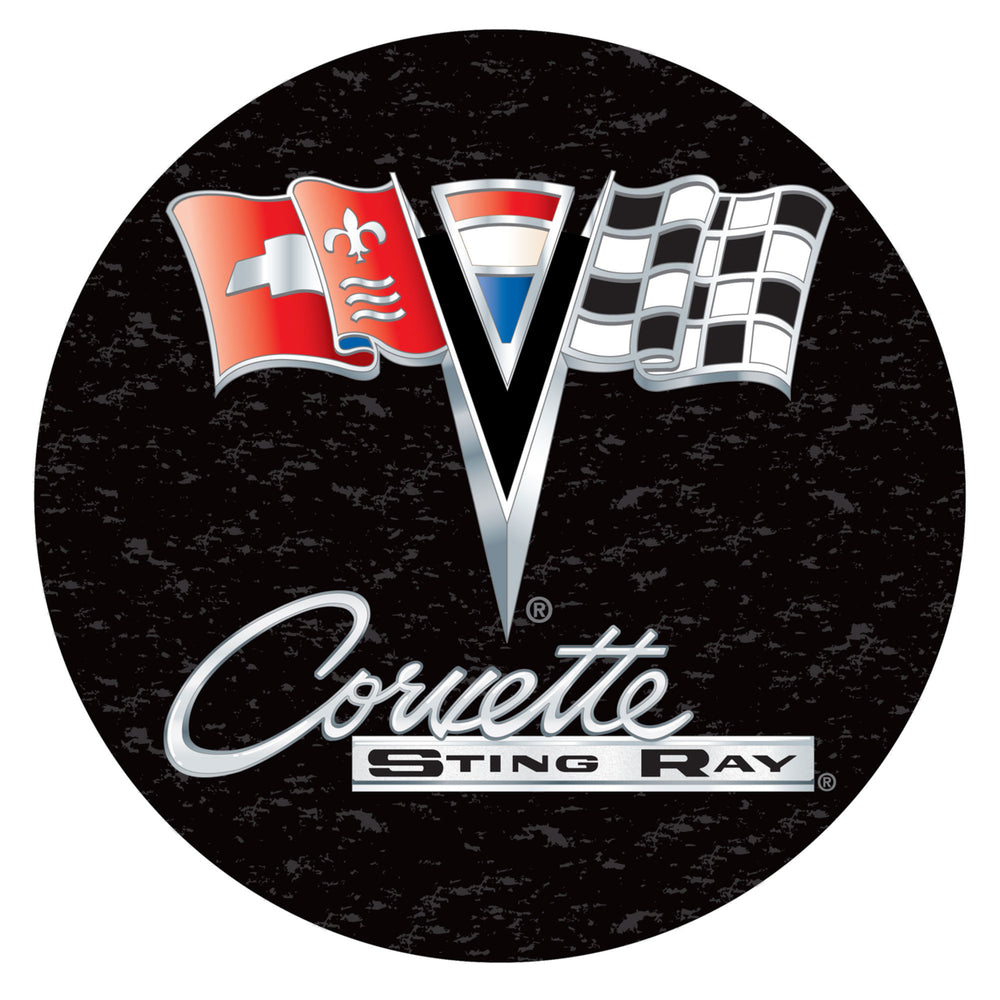 Corvette C2 Black Padded Swivel Bar Stool 30 Inches High Image 2